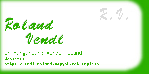 roland vendl business card